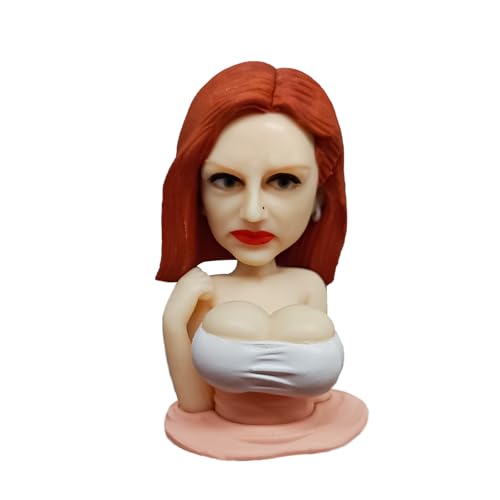 Sexy Lady Shaking Boobs Customized Bobblehead Chest Shake Car Accessory Vehicle Interior Decor Personalize Auto Ornament Figure Dashboard Accessory Birthday Present Gift for Christmas Day for Driver