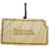Home Outline US State United States Engraved Wooden Christmas Ornament Gift Seasonal Decoration Kansas
