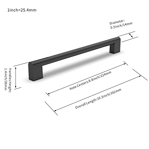 FURNIWARE 10 Pack Cabinet Pulls, Hardware Drawer Handles, Stainless Steel Kitchen Cabinet Door Handles Pull - Image 4