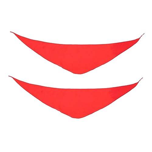 2pcs Red Dancing Scarves Lightweight Breathable Triangle Towel for Daily Practice Stage Performance Classic Red Scarf for Childrens Dance Props