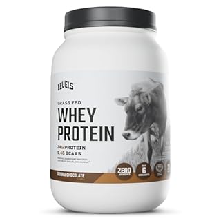 Levels Grass Fed Whey Protein Powder, No Artificials, 24G of Protein, Double Chocolate, 2LB