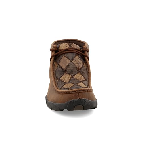 Image of Twisted X Men's Chukka Driving Moc Ankle Boot, Oiled Saddle Ostrich /Bomber Ostrich /Brown, 9.5 M