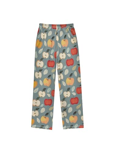 Farmhouse Apples Leaves Boys Pants for Kids Jogger Pants with Pockets S2