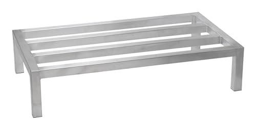 Winco 20-Inch by 60-Inch Dunnage Rack, 8-Inch High, 1200-Pound Capacity, Medium, Aluminum