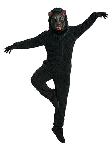 Image of Premium Fur Black Bear Mascot Costume, Full Body Soft Plush Animal Costume with Realistic Mask, Jungle Theme for Kids & Adults, Halloween & Stage Show Outfit
