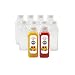 Plastic Juice Bottles, 10 Pack Food Grade BPA Free Empty Square Milk Containers, Great For Storing Homemade Juices, Milk, Beverages, With Tamper Evident Caps. (4 Oz)