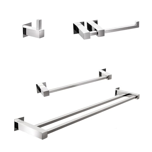 Kit Acessórios para Banheiros 4 peças inox - Kromus KITQD4A  