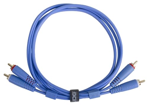 Cable RCA UDG recto de 1,5 m azul con conectores de alta sujeción 2