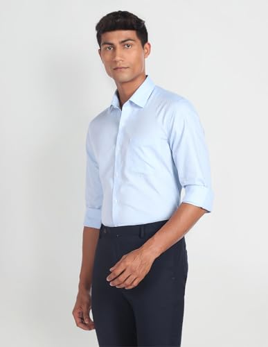 Image of Arrow Slim Fit Mens Formal Shirt - 100% Cotton, Breathable & Comfortable, Full Sleeves Shirts for Men