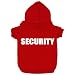 Izefia Hunde Kapuzenpulli Security Rdc Pet Bekleidung Hunde Shirt Wärmer Pullover Baumwoll Jackett Mantel Kleiner Hund Mittlerer Hund Rot L