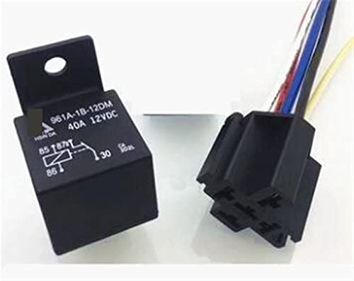 Relais Automobile 12V 40A 4PIN avec socle de fixation pour circuit électrique de voiture