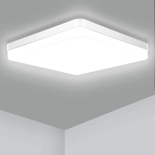 Ouyulong LED Deckenleuchte 36W 6500K 3240LM, Für Wohnzimmer,Schlafzimmer,Balkon -Super helle Deckenleuchte, Deckenleuchte Wohnzimmer Weiß 230×230×40 mm