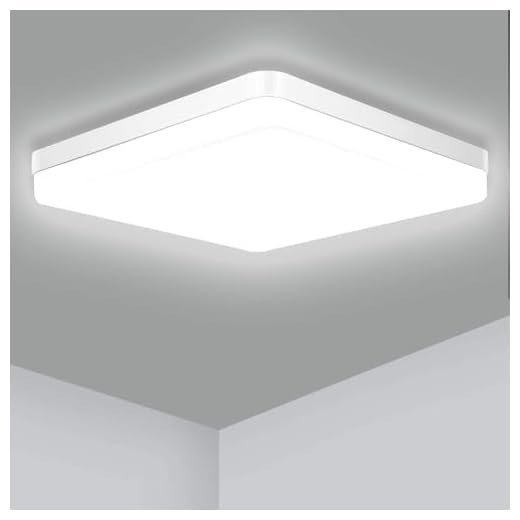 Ouyulong LED Deckenleuchte 36W 6500K 3240LM, Für Wohnzimmer,Schlafzimmer,Balkon -Super helle Deckenleuchte, Deckenleuchte Wohnzimmer Weiß 230×230×40 mm…