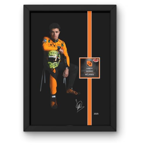 Image of Lap Legends Lando Norris Framed Art Print Gift with Reproduced Digital Signature (Driver) (2026)
