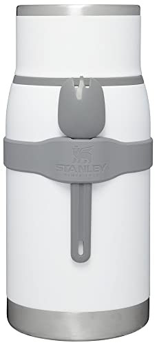 Image of STANLEY Adventure To-Go Food Jar and Spork 36 oz | Vacuum Insulated Food Container | Wide Mouth Screw On Lid | Packable for Travel | Stainless Steel with Leakproof Lid | BPA-Free | Polar