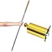 OUERMAMA Metal Appearing Cane Magic Pocket Staff for Professional Magician Stage Close-up Magic Trick Magic Accessories (Golden Silver, 59")