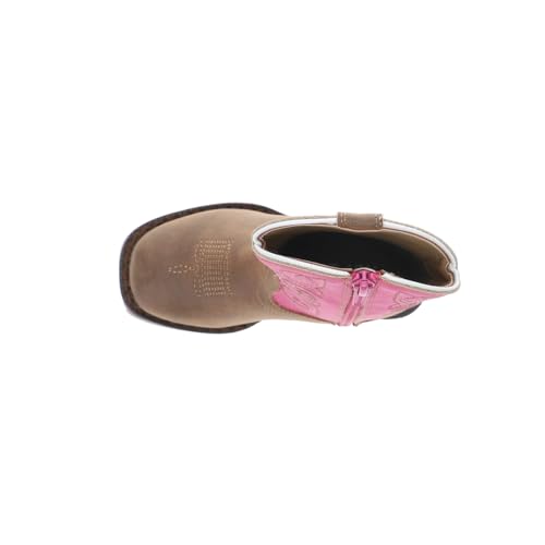 ROPER Toddler Girls Ainsley Square Toe Casual Boots Mid Calf - Brown, Pink4