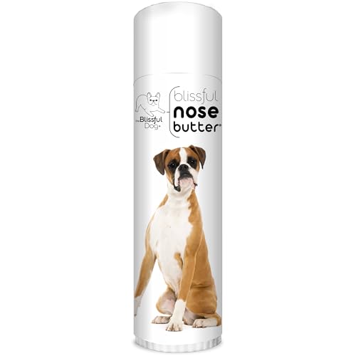 Image of The Blissful Dog Fawn Boxer Nose Butter for Dry, Cracked Skin, Lick-Safe Dog Nose Balm with Moisturizing Shea Butter, Almond, Olive, and Essential Oils, Pet Supplies, Uncented, 0.50 oz.