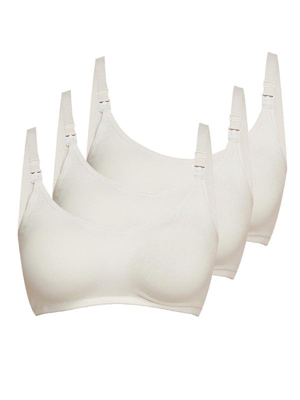 Image of Inner Sense Organic Cotton Bamboo Nursing Bra for Women I Non Padded Feeding Bra with Keyhole Back Design I Wire Free Maternity Innerwear with Full Coverage