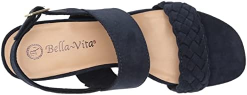 Bella Vita Women's Ellison Heeled Sandal, Navy Suede, 5 | Image 4
