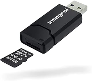 Integral Micro SD USB3.0 Memory Card Reader Adapter - Up to 170MB/s Read & 130MB/s Write Speed, Compact & Ultra-sleek and compatible with micro SD, microSDHC & microSDXC