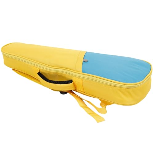 Housse ukulélé 23 pouces contre chocs et humidité sac tissu Oxford jaune Abaodam