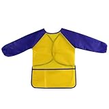 WIXUIPR Childrens Painting Cover Up Colorful And Waterproof Long Sleeves Clothes Cuffs Are Elastic And Not Too Tight