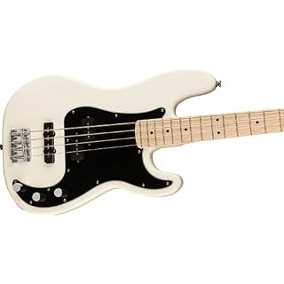 Squier Affinity Series Precision Bass PJ, manche en érable – Blanc olympique - Les Beatles, Paul McCartney, John Lennon, RIngo Starr, George Harrison Squier Affinity Series Precision Bass PJ, manche en érable – Blanc olympique – Image 4