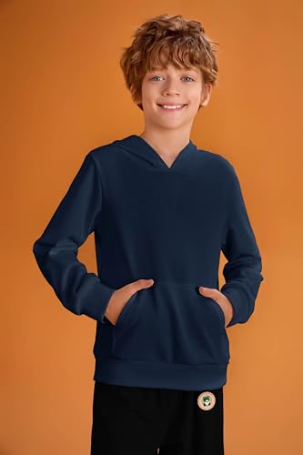 Haloumoning Boys Fashion Hoodies Kids Long Sleeve Hooded Sweatshirts with Kangaroo Pocket 5-14 Years - Image 4