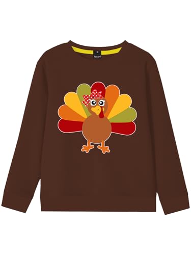 Image of Remimi Kids Halloween Sweatshirt Long Sleeve Thanksgiving Tops 3-14 Years