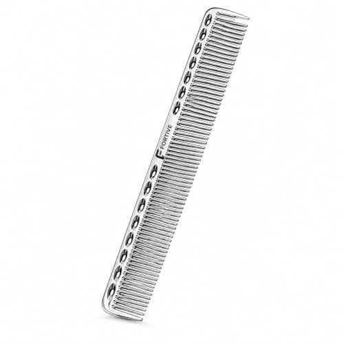 Image of Professional 7 Inch Alminium Metal Hair Cutting & Styling Comb Silver
