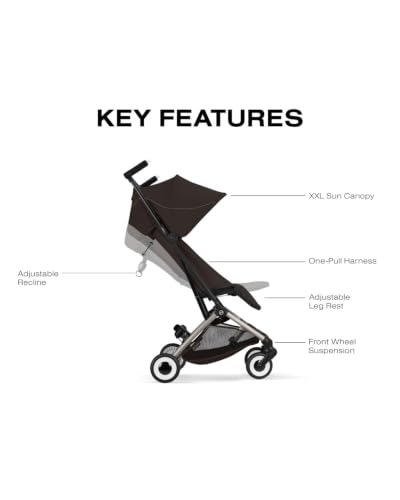Image of LIBELLE Ultra Lightweight Travel Stroller - Chocolate Brown