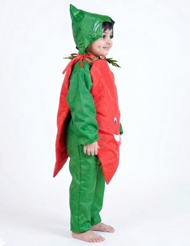 Image of BookMyCostume Carrot Gajar Vegetable Kids Fancy Dress Costume 3-4 years