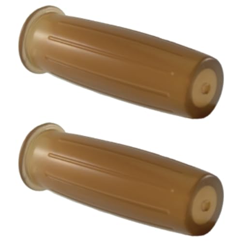 Poignée Moto Guidon Café Racer Caoutchouc Marron 115 mm Revêtement Scooter Maxiscooter