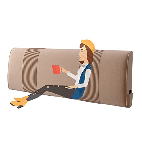 Haipeng Bedside Bed Backrest Cushion, Soft Waist Upholstered With Washable Cover, 6Cm Thick Sponge Filled Reading Pillow For Hotel Bedroom Decorate, 5 Colors (Color : Coral Pink, Size : 80X6X60Cm) #TOP1