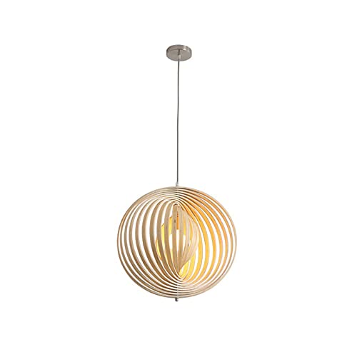 Chandelier créatif en bois lune pour salle à manger et salon