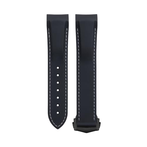 Bracelet caoutchouc pour Omega Seamaster AT150 et Speedmaster 20mm 21mm 22mm anti-irritation