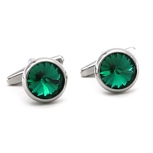 Mancuernillas de lujo para hombre con piedra verde miniatura 3