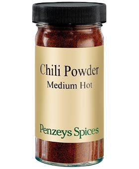 Medium Hot Chili Powder By Penzeys Spices 2.4 oz 1/2 cup jar Pack of 1