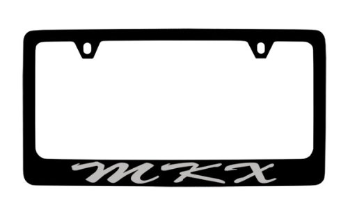 Placa de licencia negra Lincoln MKX de metal para lucir en concentraciones de coches y rutas
