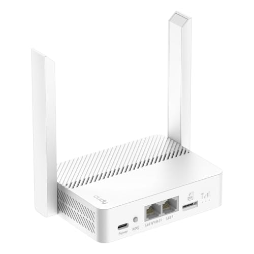 Cudy LT300 Router 4G LTE Con Sim, 300Mbps, Porta LAN/WAN, Senza configurazione, 2 Antenne Ad Alto Guadagno, FDD e TDD, VPN, DDNS, Plug and Play della scheda SIM, per Tutti Gli Operatori