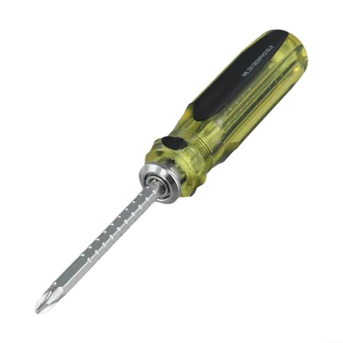 Destornillador de cruz ranurado de doble uso con mango extraíble, acero al cromo vanadio, cabeza magnética fuerte, juego de 4 piezas para electrodomésticos (H6,3 x 180 mm, PH2 SL6)