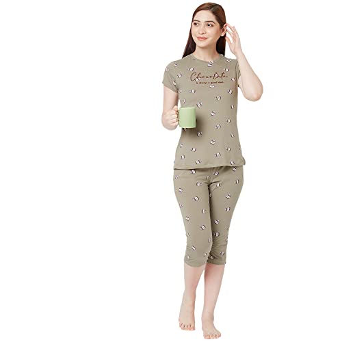 Image of Sweet Dreams Printed Cotton Regular Fit Womens Nightsuit