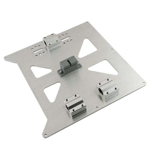 Origine: Cina continentale 1 set di supporto for piastra in alluminio Y Carriage V2 for stampante 3D, kit for Rep-Rap for Pr-usa i3 con cuscinetti SC8UU e supporto for cinghia(Zwart)