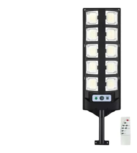 Image of SHOPOGENIX Solar Powered Street Light Outdoor | Ultra Bright LED Security Lamp with Motion Sensor | Auto Dusk to Dawn Waterproof Solar Light for Driveway, Backyard, Garden (10 Grid Led-FBA)