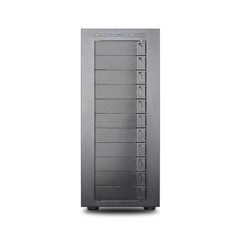 Image of Rosewill Thor NAS - Full Tower Workstation Server Chassis | Supports up to 11 x 3.5 HDD or 13 x 2.5 SSD | E-ATX Compatible | 1 x 140mm PWM Fan | USB 3.2 Type-C | AI Servers & DIY NAS