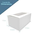 R&J 4 Pack - 2 Hole Cupcake Boxes, White Bakery Boxes with Clear Window, Ideal for Parties and Events - Image 2