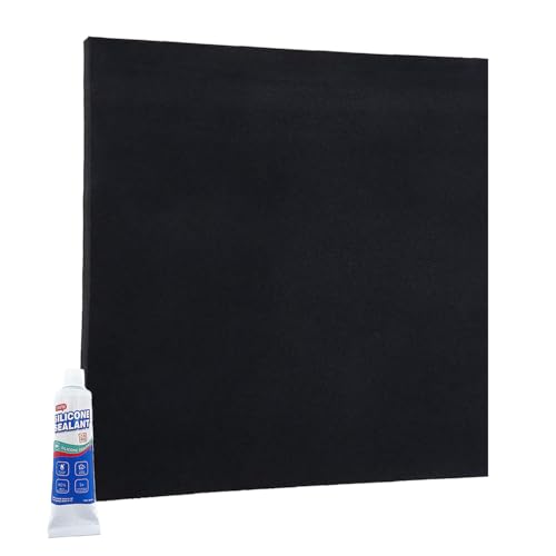 ZERITO Silicone Rubber Sheet, 60A Rubber Gasket Material, 1/16 (.062)" Thick × 12" W × 12"L Rubber Sheet Use for DIY Gaskets, Pads, Seals, Crafts, Supports, Liner,Bumpers,Leveling, Flooring, Abrasion