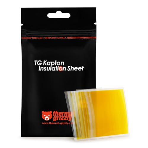 Thermal Grizzly Kapton Insulation Sheet - 50x Stripes (10x60mm) - 40μm Thick High-Temp Polyimide Film for CPU/GPU Tim Protection