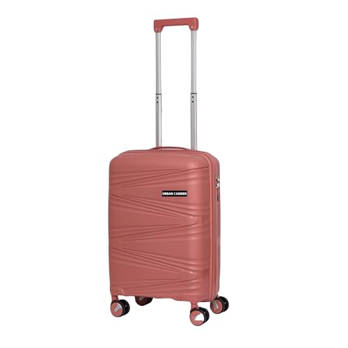 Image of Small Cabin 55 Cm Hard Sided Spinners, Expandable Travel & Luggage Bags Trolley Bag (Pink)